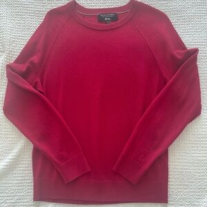 Banana Republic Mens Red 100% Merino Wool Sweater Size S